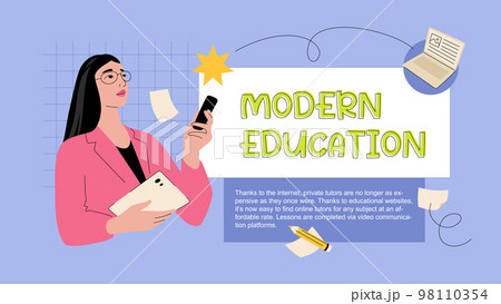 Teacher With Tablet PC Teacher With Tablet PC 98110354