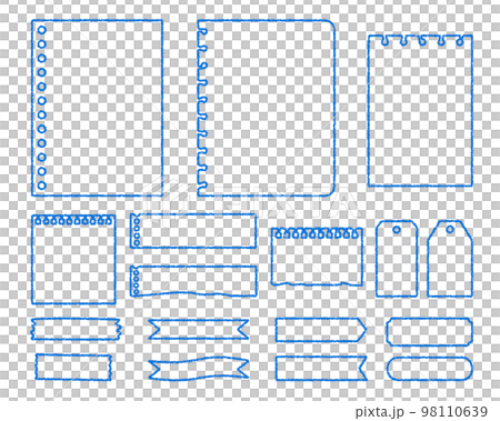 各種便簽套蠟筆素材 98110639