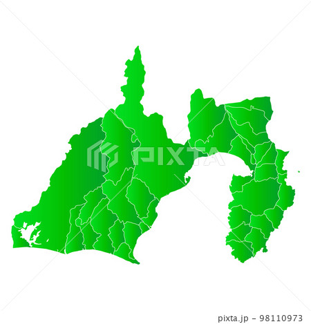 静岡県と市町村地図