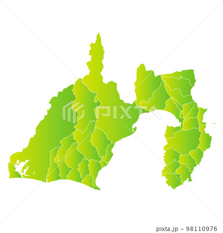 静岡県と市町村地図 98110976