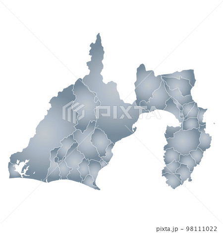 静岡県と市町村地図