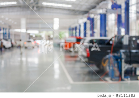 car service centre auto repair workshop blurred background car service centre auto repair workshop blurred background 98111382