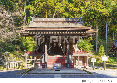 秋の日吉大社　白山姫神社本殿　白山宮（滋賀県大津市坂本） 98111531