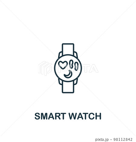 Smart Watch icon. Monochrome simple Smart Technology icon for templates, web design and infographics Smart Watch icon. Monochrome simple Smart Technology icon for templates, web design and infographics 98112842