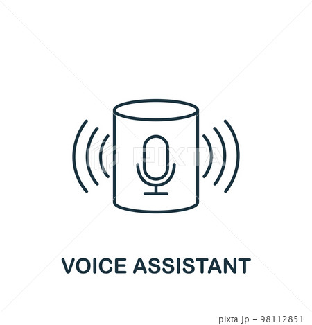 Voice Assistant icon. Monochrome simple Smart Technology icon for templates, web design and infographics 98112851