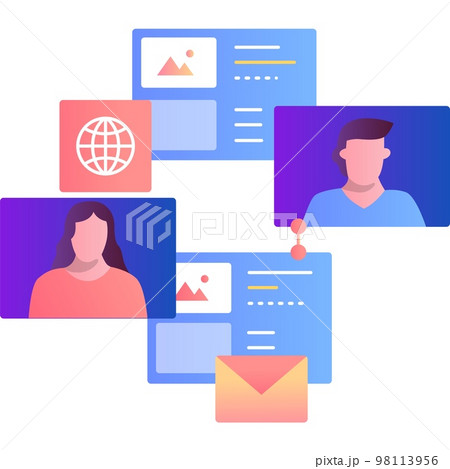 People network vector social media community icon 98113956