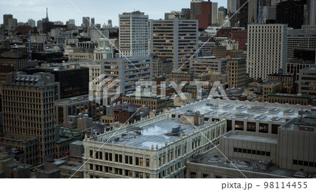 Panoramic picturesque financial downtown city view Panoramic picturesque financial downtown city view 98114455