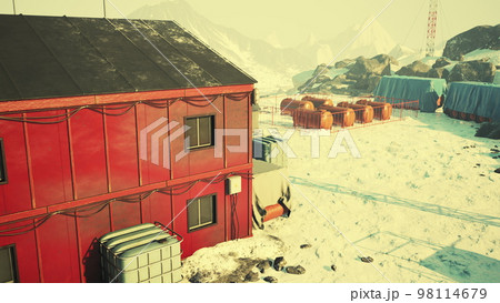 View of the important antarctic station 98114679