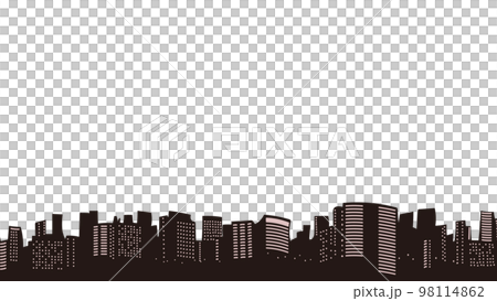 夜のオフィス街イラスト素材 ヘッダーフッター 横長 夜のオフィス街イラスト素材 ヘッダーフッター 横長 98114862