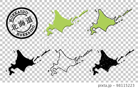Various maps of Hokkaido Various maps of Hokkaido 98115223
