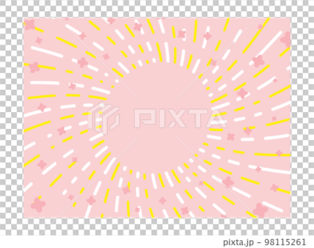 Pop emphasis line / sunburst background material No spring color text 98115261