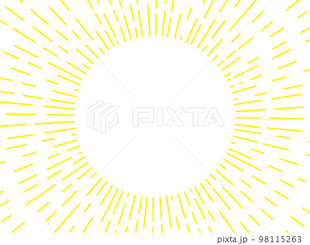 明るい感じの集中線黄色 98115263
