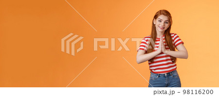 Tender lovely redhead girl acting like angel nun, making innocent kind expression, smiling cute hold hands pray, wanna take advantage, begging favour, asking advice, apologizing fllirty Tender lovely redhead girl acting like angel nun, making innocent kind expression, smiling cute hold hands pray, wanna take advantage, begging favour, asking advice, apologizing fllirty 98116200