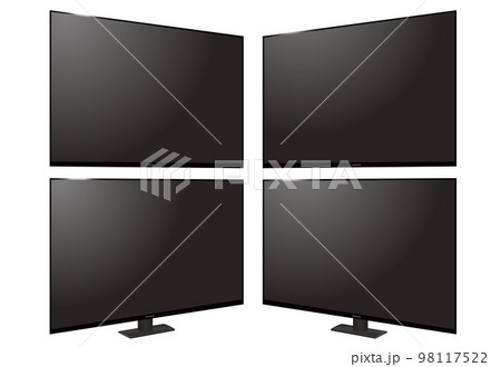 モニター、マルチディスプレイのイラスト素材 98117522