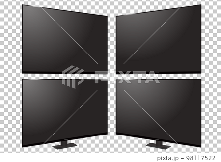 モニター、マルチディスプレイのイラスト素材 98117522