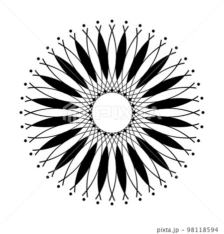 Abstract Radial Circle Pattern. Decorative Element for Design. 98118594