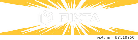 カラーの漫画風集中線の素材 カラーの漫画風集中線の素材 98118850