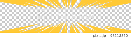 カラーの漫画風集中線の素材 カラーの漫画風集中線の素材 98118850