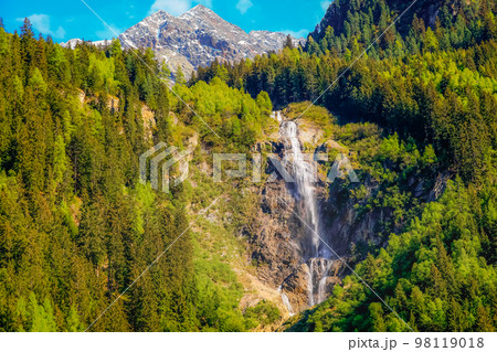 Alpine farm in Green Stubai valley near Innsbruck, Tyrol, Austria 98119018