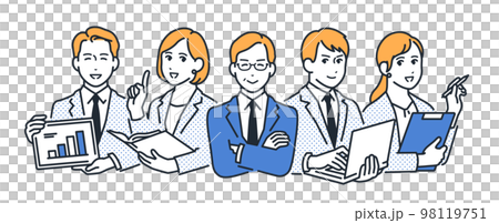 上班族的簡單矢量圖解素材 98119751