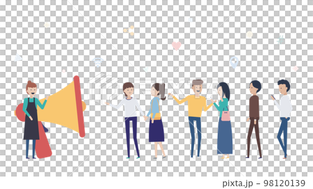 店舗集客とマーケティングのイラスト素材 店舗集客とマーケティングのイラスト素材 98120139