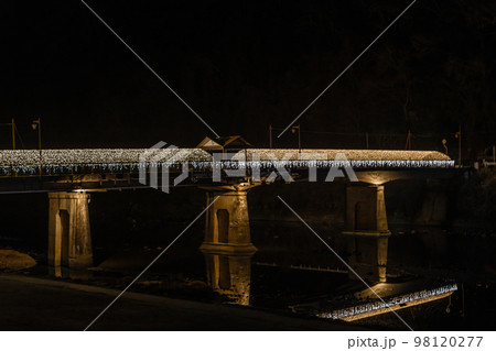 ♯湯郷温泉　♯美作三湯　♯ゆーらぎばし　♯鷺湯橋　♯イルミネーション 98120277