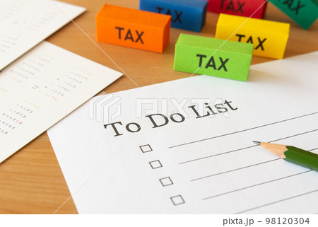 To Do リスト　やることリスト　確定申告 98120304