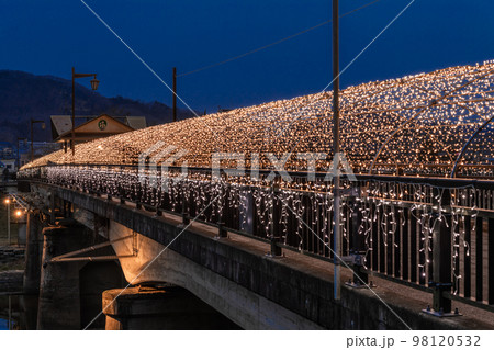 ♯湯郷温泉　♯美作三湯　♯ゆーらぎばし　♯鷺湯橋　♯イルミネーション 98120532