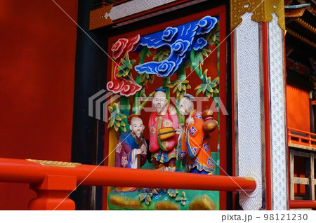 三峯神社 神社 秩父三社 拝殿 社殿 漆塗り 三峯神社 神社 秩父三社 拝殿 社殿 漆塗り 98121230