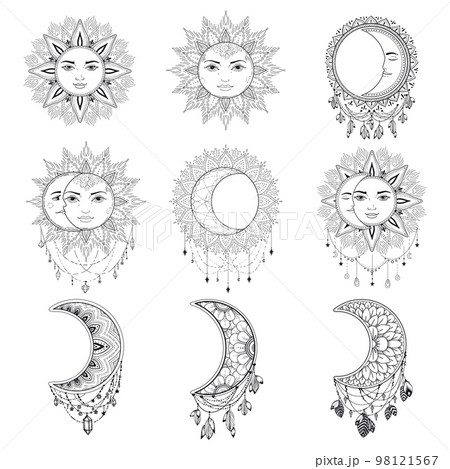 Dream catcher boho vector illustration design. Dream catcher boho vector illustration design. 98121567