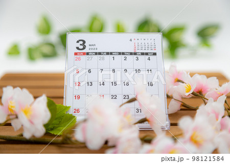 2023年3月の卓上カレンダー 2023年3月の卓上カレンダー 98121584