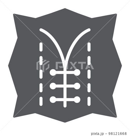 Seam glyph icon, dressmaking and sew, textile sign, vector graphics, a solid pattern on a white background, eps 10. 98121668