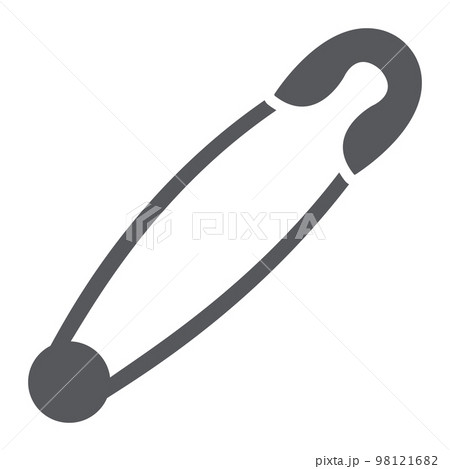 Safety pin glyph icon, tool and sew, needleのイラスト素材 [98121682] - PIXTA