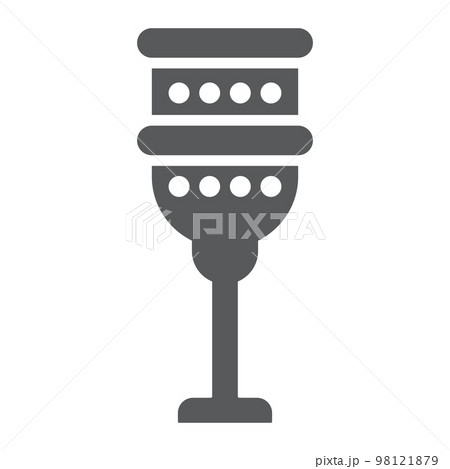 Holy chalice glyph icon, religion and prayer, religion cup sign, vector graphics, a solid pattern on a white background, eps 10 98121879