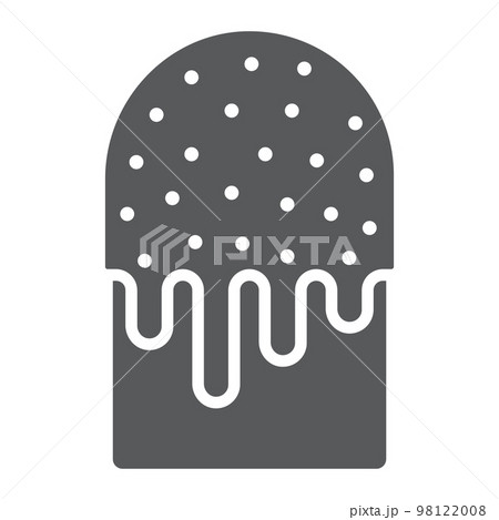 Traditional Easter Cake glyph icon, easter and holiday, easter cake sign, vector graphics, a solid pattern on a white background, eps 10 98122008