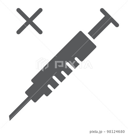 No Vaccine glyph icon, coronavirus and flu, syringe sign, vector graphics, a solid icon on a white background, eps 10 No Vaccine glyph icon, coronavirus and flu, syringe sign, vector graphics, a solid icon on a white background, eps 10 98124680