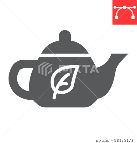 Herbal tea glyph icon, drink and keto diet, teapot sign vector graphics, editable stroke solid icon, eps 10 Herbal tea glyph icon, drink and keto diet, teapot sign vector graphics, editable stroke solid icon, eps 10 98125173