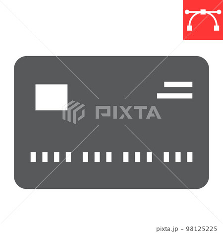 Credit card glyph icon, ui and button, buy sign vector graphics, editable stroke solid icon, eps 10 98125225