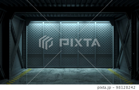 Underground bunker or subway station or factory Underground bunker or subway station or factory 98128242