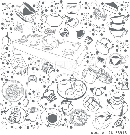 Hand Drawn collection breakfast set 98128918
