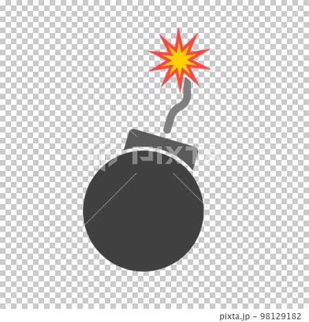 Burning bomb icon. vector. 98129182