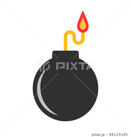 爆弾と火種。点火中の爆弾。ベクター。のイラスト素材 [98129184] - PIXTA