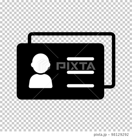 帶有一個人的輪廓的識別圖標。向量。 98129292