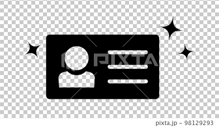 Glitter mark and identification silhouette icon. new identification. ID CARD. vector. 98129293