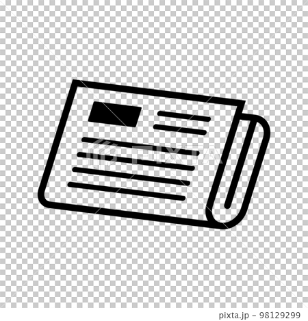 新聞紙アイコン。速報。ベクター。 98129299