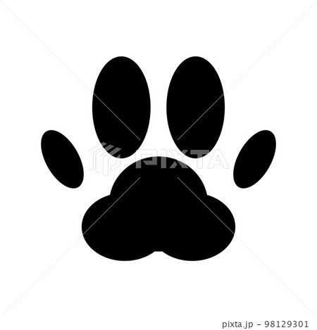 猫や犬の肉球アイコン。動物。ベクター。 98129301