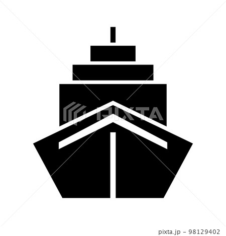 海運アイコン。貨物船。ベクター。 98129402