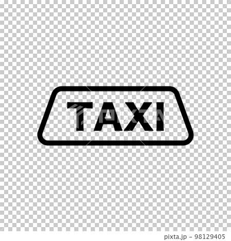 Simple taxi roof sign vector Simple taxi roof sign vector 98129405