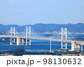 【香川県】晴天の青ノ山展望台から見た瀬戸大橋（全景） 98130632