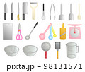 台所で使うキッチン道具 98131571
